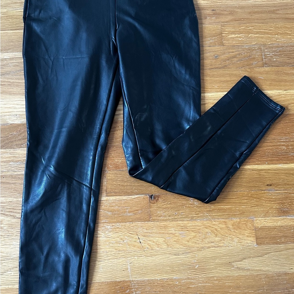 LOFT Black Faux Leather Leggings